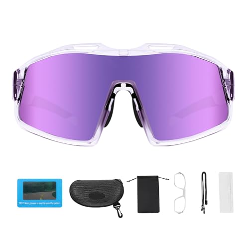 Farbige, polarisierte Reitbrille, Sport-Sonnenbrille, Lichtschutz, polarisierte Radbrille zum Laufen, Wandern, Radfahren, Surfen von Generisch