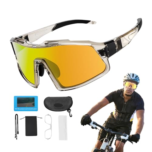 Farbige polarisierte Reitbrille, bunte polarisierte Sonnenbrille, winddichte Brille für Mountainbike, polarisierte Sonnenbrille, Laufen, polarisierte Brillen, Wandern, Angeln, polarisierte Brillen von Generisch