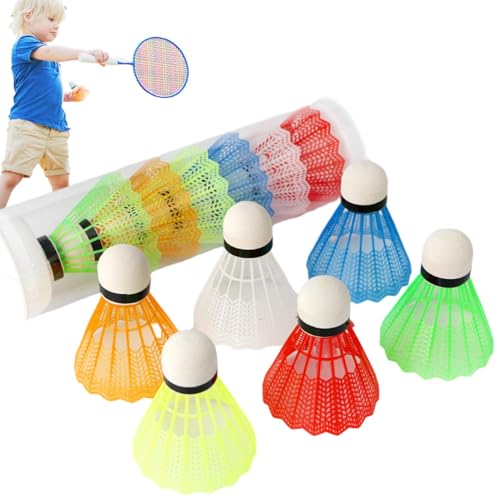 Federbälle für Badminton, Federbälle zum Schlagen - Bunte Badmintonbälle für das Schlagtraining,Bälle-Schlagübungen, Federbälle-Set für Indoor- und Outdoor-Jugendspieler von Generisch