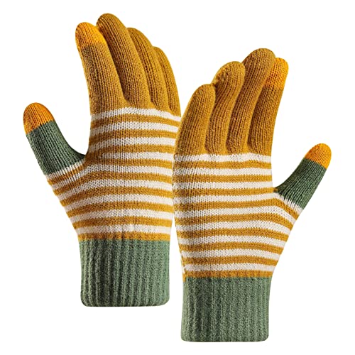 Fingerhandschuhe Für Damen Herren Mode Schlicht Wollhandschuhe Thermische Thermo Griff Thermohandschuhe Klassische Elegant Fahrradhandschuhe Classic Fleece Mittens Warm Basic Winter Handschuhe von Generisch