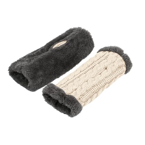 Fingerlos Handschuhe Damen Herren Strick Warme Halbfinger Handschuhe Halbe Fingerhandschuhe Winter Fingerless Gloves Kaltes Wetter Gestrickte Fäustlinge Handgelenk-Armstulpen von Generisch