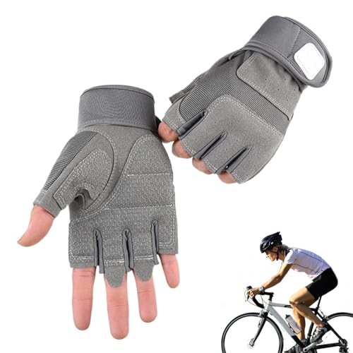 Fingerlose Handschuhe, verstellbare Handgelenk-Handschuhe, rutschfeste, verstärkte Handfläche, Fäustlinge für Jagd, Radfahren, Klettern, Paintball und Outdoor-Sportarten von Generisch