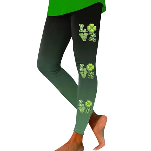 Fitness-Leggings für Damen St. Patrick's Day Thermoleggings Athletisches Workout Trainingshose Rentier Sporthose Winter Hosen Karneval Festival Kostüm von Generisch