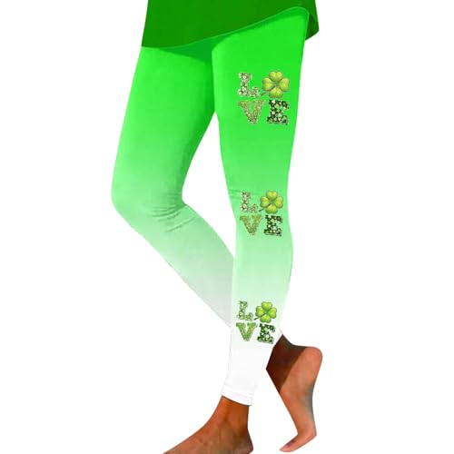 Fitness-Leggings für Damen St. Patrick's Day Thermoleggings Athletisches Workout Trainingshose Rentier Sporthose Winter Hosen Karneval Festival Kostüm von Generisch