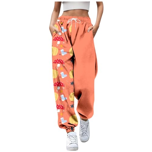 Fitnesshose Damen, Baggy Hosen Damen, Damen Jogginghose Hosen Baggy Yoga Pants Leichte Yoga-Hosen Für Yogahose Lang Weiße Sport Hose Coole Weite Bootcut Sweatpants Longlegs von Generisch