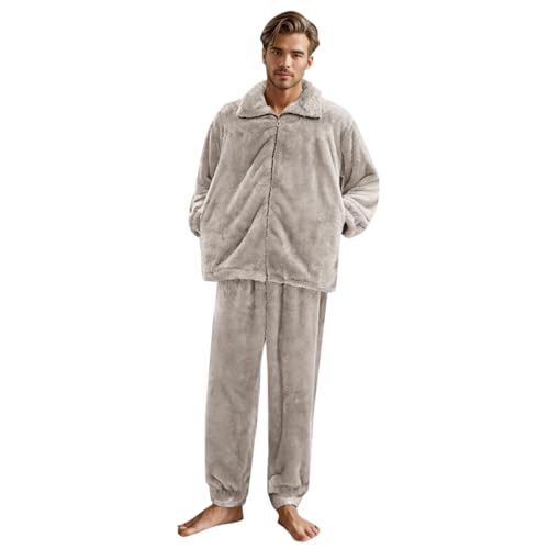 Flanell Pyjama Herren Hausanzug Fleece Winter Schlafanzug Warm Flanell Weich Flauschiger Thermo Kuschelig Kuschelanzug Kuschelschlafanzüge Herrenschlafanzug Pyjama Nachtwäsche Flanell Pyjama Herren Hausanzug Fleece Winter Schlafanzug Warm Flanell Weich Flauschiger Thermo Kuschelig Kuschelanzug Kuschelschlafanzüge Herrenschlafanzug Pyjama Nachtwäsche von Generisch