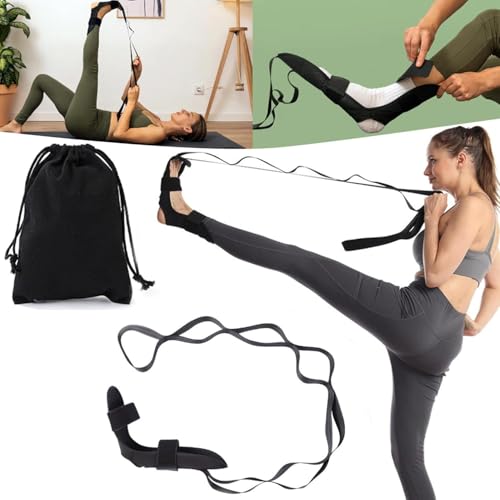 Flex-Gurt – Dehnungsgurt, Knöchel-Bänderdehner mit Schlaufen, F_lexstrap Yoga, orthopädischer Stretchgurt, weicher Beinstrecker, gut für Plantarfasziitis, Bein- und Fußdehnungsunterstützung (schwarz) Flex-Gurt – Dehnungsgurt, Knöchel-Bänderdehner mit Schlaufen, F_lexstrap Yoga, orthopädischer Stretchgurt, weicher Beinstrecker, gut für Plantarfasziitis, Bein- und Fußdehnungsunterstützung (schwarz) von Generisch