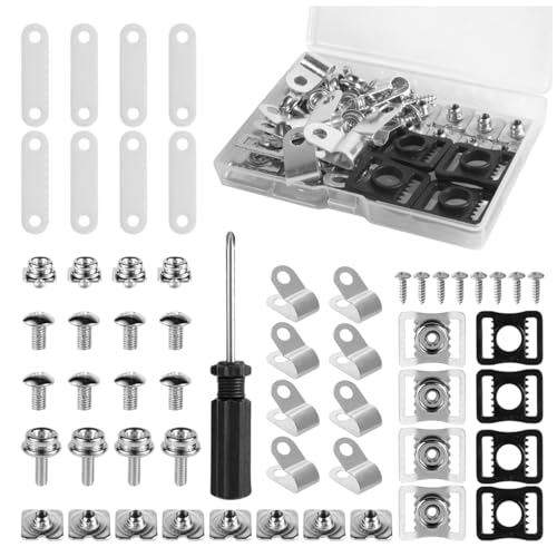 Football-Helm-Hardware-Kit, Sporthelm-Reparatur-Set, 57X Clips Schrauben Hardware-Kit, Clips Schrauben Hardware Kit, Helmwartungswerkzeuge für Football-Helmzubehör von Generisch