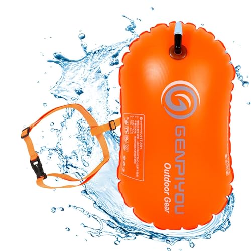 Freiwasser-Schwimmboje, Gut Sichtbarer Schwimmkörper, Sicherheitsschwimmboje, Schwimmtrainingsboje, Aufblasbarer Schwimmkörper, Schwimmsicherheitsschwimmerblase, Schwimmboje Für Offene Gewässer, Sicht von Generisch