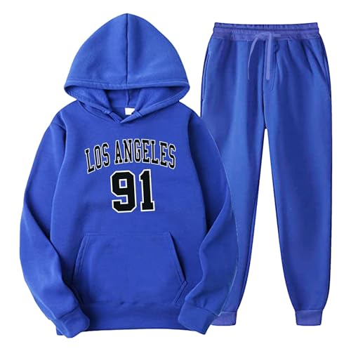 Freizeitanzug Herren Hoodie Reißverschluss Jogging Sportkleidung Mann Baggy Warm Jogginghose Sportanzug Komplett Y2k Outfit Anzug Jogginganzug Trainingsanzug von Generisch