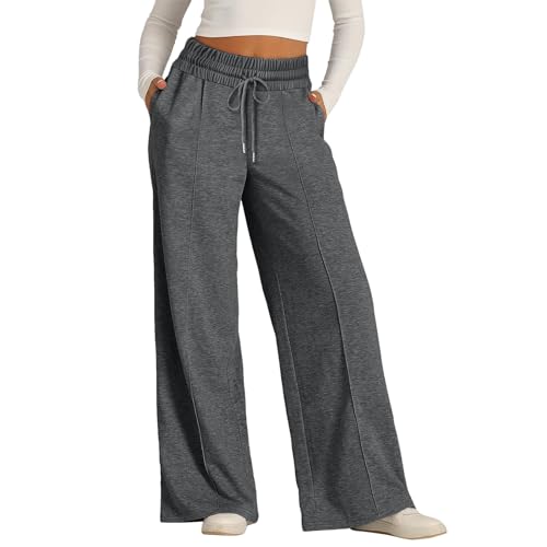 Freizeithose Damen, Jogginghose Damen Baggy Lang, Trainingshose Baumwolle Pants High Waist Sporthosen Hip Hop Yogahose Yoga Hosen Stoffhose Bequeme Lockere Freizeithose Fitness Loungewear von Generisch