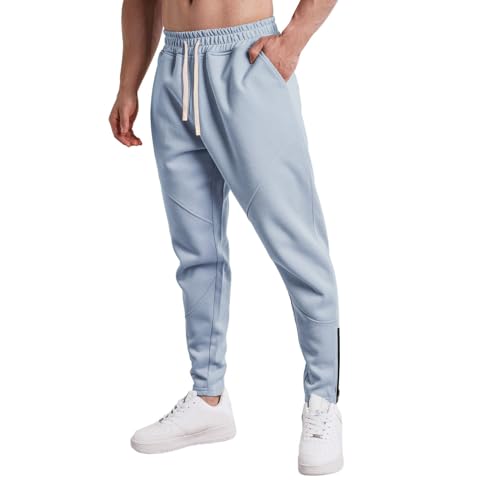 Freizeithose Herren Trainingshose Jogginghose Weiße Sporthose Lang Gym Hose Trousers for Men Bodybuilding Schlupfhose Baggy Männer Sport Yogahose Baumwolle von Generisch