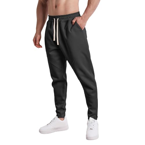 Freizeithose Herren Trainingshose Jogginghose Weiße Sporthose Lang Gym Hose Trousers for Men Bodybuilding Schlupfhose Baggy Männer Sport Yogahose Baumwolle von Generisch