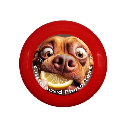 Frisbee Kinder Soft Personalisierter Frisbee Scheibe mit Foto/Text Gestalten Frisbeescheibe für Outdoor Spiele Erwachsener Frisbee Profi, Outdoor Spielzeug, Verschiedene Farben&Größen (Rot, M) von Generisch