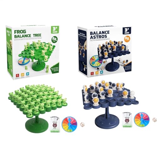 Frosch-Balance-Spiel – Frosch-Balance-Brettspiel-Spielzeug – Tabletop-Kampf-Eltern-Kind-interaktives pädagogisches Spaß-Spielzeug – Mathematik-Fähigkeitsverbesserer für Kinder und Erwachsene, von Generisch