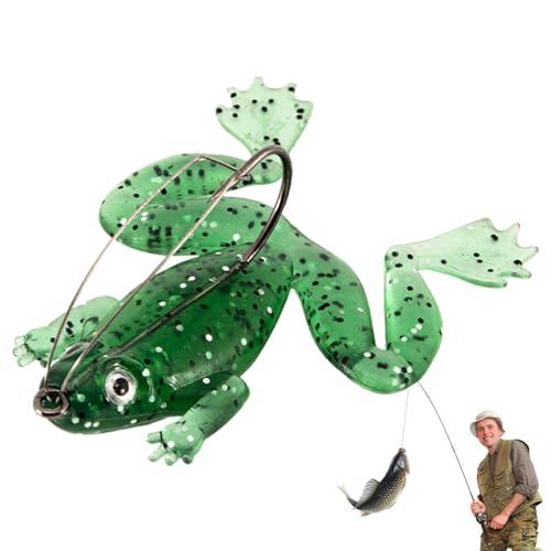 Froschköder - Swimbait realistische Topwater-Froschköder, Barschköder - Künstlicher schwimmender Köder, Barsch-Angelköder, Froschköder für Salzwasser-Süßwasser-Hechtbarsche Froschköder - Swimbait realistische Topwater-Froschköder, Barschköder - Künstlicher schwimmender Köder, Barsch-Angelköder, Froschköder für Salzwasser-Süßwasser-Hechtbarsche von Generisch