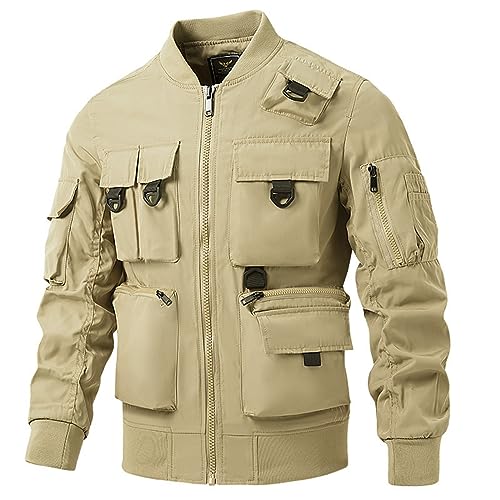 Full Metal Jacket Pilotenjacke Blouson Jacke Dünne Langarm Übergangsjacke Fliegerjacke Bomberjacke Reißverschluss Kurz Leichte Jacken Sommerjacken Bekleidung von Generisch