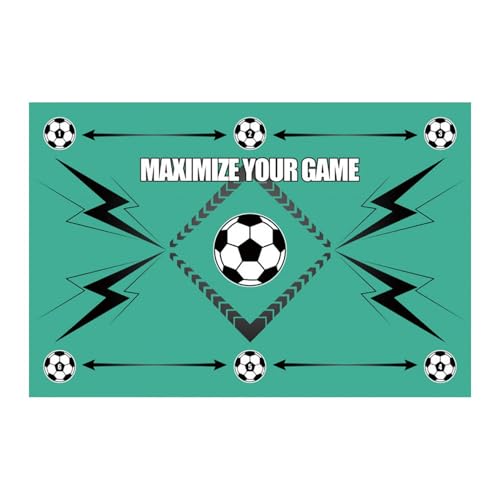 Fußball-Fußschritt-Trainingsmatte, rutschfeste Trainingsdecke, 39 x 60 cm, geräuschlose Stoßdämpfung, Trainingsmatte für und Mädchen von Generisch