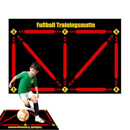 Fußball-Fußschritttrainingsmatte, rutschfeste Fußball-Fußschritttrainer-Matte, Fußball-Trainer, Fußball-Training, Tempoball-Kontrollausrüstung, tragbare Fußball-Trainingsmatte von Generisch