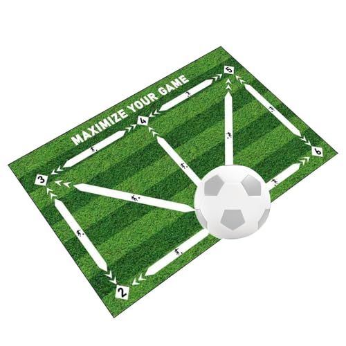 Fußball-Fußschritttrainingsmatte, rutschfeste Gummi-Trainingsmatte, Fußmatte, Teppich, Pace-Ball-Kontrollausrüstung, Fußschrittsystem, Trainingsdecke von Generisch