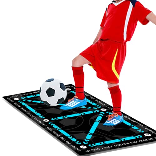 Fussball Matte, Fussballmatte Training Ballkontrolle, Fußball Schritt Trainingsmatte, Fussball Trainingsmatte, Rutschfeste Fussballmatte Training, Silent Trainingsmatte, Fussball Matte von Generisch