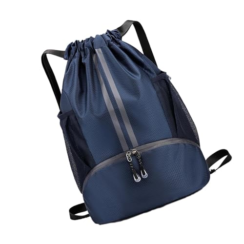 Fußball-Rucksack, Volleyball-Rucksack mit Kordelzug, große Sporttasche für Basketball, Fußball, Volleyball, Fußball, Turnbeutel mit Schuhfach, Nass- und Trockentrennung von Generisch