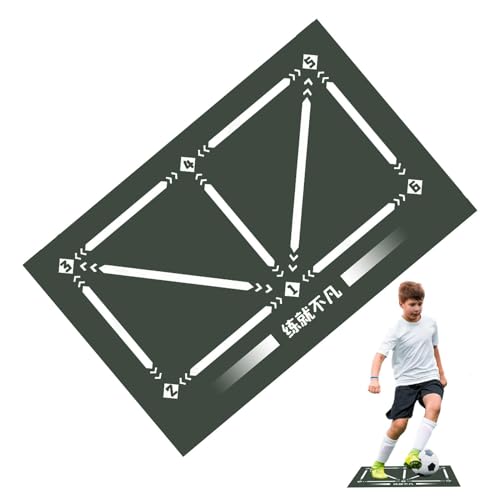 Fußball-Trainingsmatte, Fußball-Übungsmatte | Fußball-Meistertrainer,Tragbare Fußballtrainingsmatte, rutschfeste Übungstrainingsmatte 23,62 x 35,43 Zoll für Fußballtraining und Beweglichkeitsübungen von Generisch