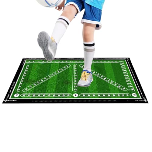 Fußball-Trainingsmatte, Fußballmatten-Training 2024, Indoor-Fußball-Schritt-Trainingsmatte, rutschfeste Fußball-Übungsunterlage für Kinder und Fußballliebhaber Fußball-Trainingsmatte, Fußballmatten-Training 2024, Indoor-Fußball-Schritt-Trainingsmatte, rutschfeste Fußball-Übungsunterlage für Kinder und Fußballliebhaber von Generisch