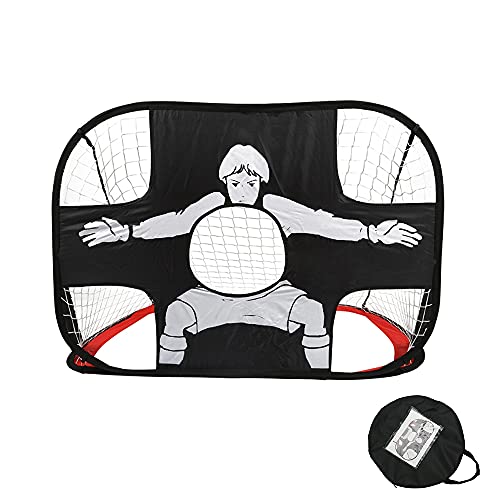Fußballtor Kinder 2 in 1, Fussballtor Trainer mit Torwand, Pop-up Fußballtore mit Tragetasche, Training für Kinder und Jugendliche, Fussball Tor 120 x 80 x 80 cm für Garten Outdoor Fußballtor Kinder 2 in 1, Fussballtor Trainer mit Torwand, Pop-up Fußballtore mit Tragetasche, Training für Kinder und Jugendliche, Fussball Tor 120 x 80 x 80 cm für Garten Outdoor von Generisch