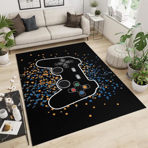 Game Controller bedruckter Teppich, 3D-Game-Controller, bedruckter Teppich für Jungenzimmer mit rutschfester Latex-Unterseite, weicher Teppich für Spielzimmer, Wohnzimmer (Stil 2,80 x 120 cm) von Generisch