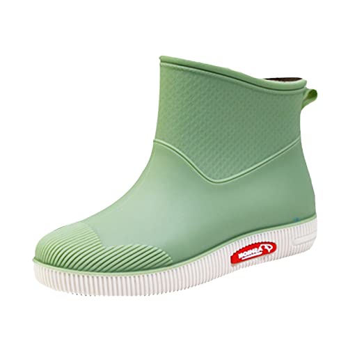 Gartenschuhe Damen Lässig wasserdichte Gartenschuhe Halbhoch Rain Boots Women Gummistiefel Kurz Arbeit PVC Halbhohe Regenstiefel Regenschuhe Gumischtifel Stiefel Gummistiefeletten Grün 40 Gartenschuhe Damen Lässig wasserdichte Gartenschuhe Halbhoch Rain Boots Women Gummistiefel Kurz Arbeit PVC Halbhohe Regenstiefel Regenschuhe Gumischtifel Stiefel Gummistiefeletten Grün 40 von Generisch