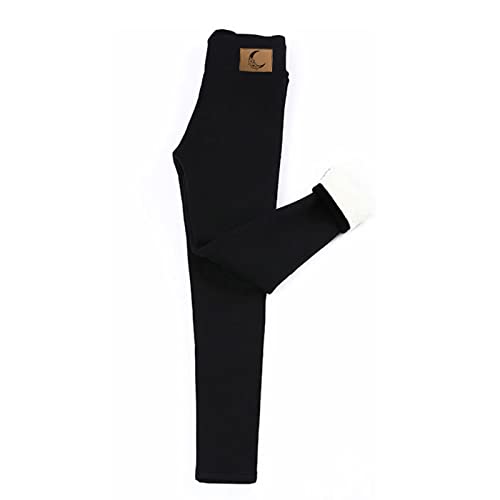 Gefütterte Leggings Damen Dicke Innenfleece Leggings Winter Gym Thermohose Warm Alltag Jeggings Gefütterte Fleece Thermoleggins Zuhause Schwangerschaft Thermounterwäsche Yogahose von Generisch