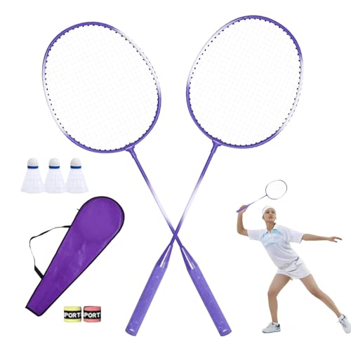 Generic Badmintonschläger Set, Indoor Badminton Set Sportausrüstung, Tragbares Badmintonschläger Set, Für Erwachsene Teenager Kinder Mädchen Indoor Outdoor von Generisch