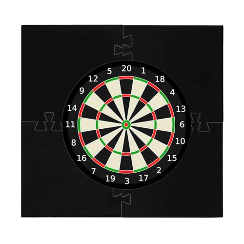 Generic Dartscheibe Surround, Darts Surround Squre Schwarz, Dartscheibe Surround Square, Dartscheibe Wandschutz, Multifunktionaler Wandschutz Zubehör für 45,7 cm Dartscheibe, KITN0Z5FEL2R0K5OVVY von Generisch