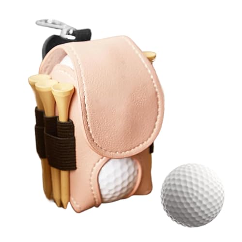 Generico Leather Golf Ball Holder, Small Golf Ball Organizer Pouch With Safe Lock, Golf Tee Bag Golf Tees Carry Storage Pouch, Leather Golf Ball Storage Small Pouch With Belt Clip For Golf, Golf Tee von Generisch