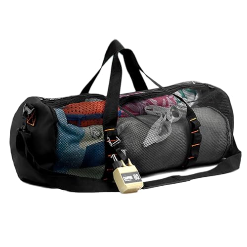 Generico Tauchausrüstungstasche Netz-Reisetasche für Tauch- und Schnorchelausrüstung und Ausrüstung mit verstellbarem Schultergurt Große Kapazität Gym Bag von Generisch