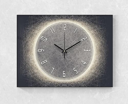 Generisch 002,50 * 40cm, Modern Und Schlicht Zählerkasten Dekorative Malerei Drücken Und Ziehen Wohnzimmer Okklusion Hauptschalter Verteilerkasten Mit Uhr von Generisch