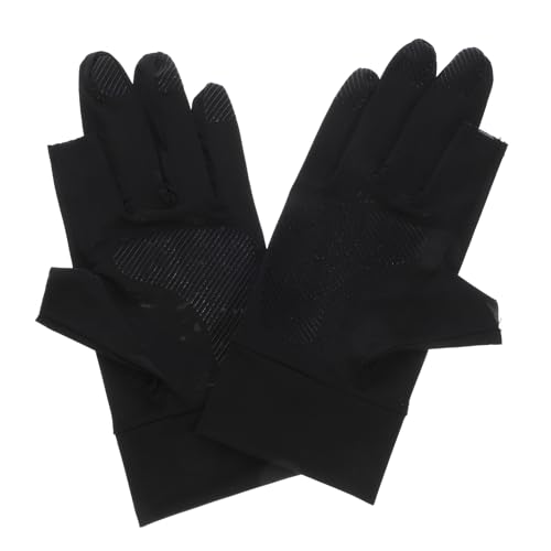 Generisch 1 Paar Sonnenschutzhandschuhe Laufhandschuhe Damen Fingerlose Handschuhe Herren Fitness Handschuhe fitnesshandschuhe Bequeme Fahrradhandschuhe schützende Fahrradhandschuhe Eisseide von Generisch