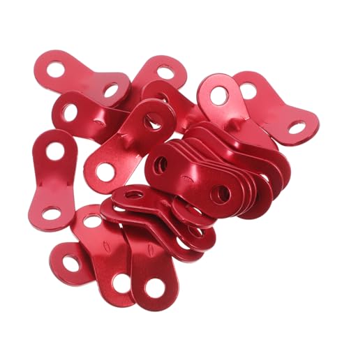 Generisch 20St Paracord-Schnalle aus Aluminiumlegierung Zelt Planenstangen Campingseil Planengewichte Seilspanner Camping zubehör Campinglampe Windseilschnallen Camping-Windseilschnalle rot von Generisch