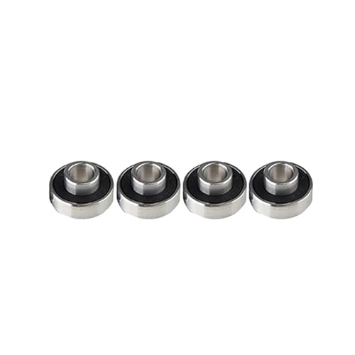 Generisch 4/8 Stück 608-2RS Skateboard-Lager, Lange Platte, integriertes Lager, ABEC-11 Hochgeschwindigkeits-Silent-Speed-Lager, Teile und Zubehör(Black 4pcs) von Generisch