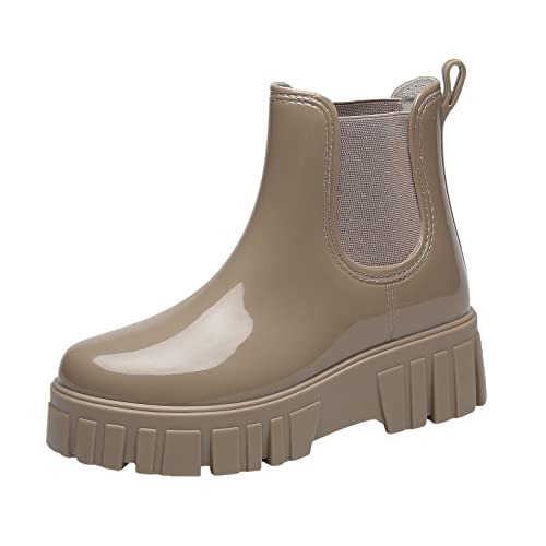 Generisch Adventskalender-Männer, Regenschuhe Damen Chelsea Boots Regenstiefeletten Halbhohe Gummistiefel Gummistiefeletten Stiefeletten Gummistiefel Reitstiefeletten von Generisch