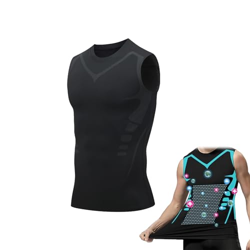 Generisch Aktivheld Body Shaper, Vitalvest Abnehmweste, 2024 New Version Ionic Shaping Vest Für Herren (Schwarz,S) von Generisch