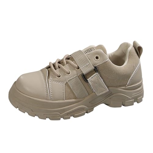 Generisch Alle Angebote,Sneaker Damen Leder Wasserdicht Laufschuhe rutschfest Sportschuhe - Dämpfung Turnschuhe Atmungsaktiv Walkingschuhe Leichte Straßenlaufschuhe Fashion Fitness Schnürer Schuhe von Generisch