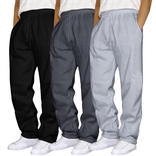 Generisch Angebote Herren, 2PC Jogginghose Herren Baumwolle Sweathose Fleece Lange Sport Hose Winter Warme Jogger Trainingshose Relaxing Hose Elastische Taille Sweathose Activewear für Männer von Generisch