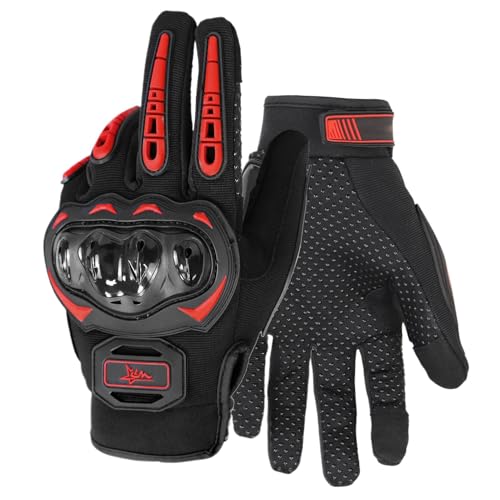 Generisch Anti-Fall-Motorradhandschuhe,Hartschalen-Motorradhandschuhe,Motorrad-Fahrradhandschuhe Vollfinger - Atmungsaktive Motorrad-Rennhandschuhe, Outdoor-Sporthandschuhe zum Reiten von Generisch