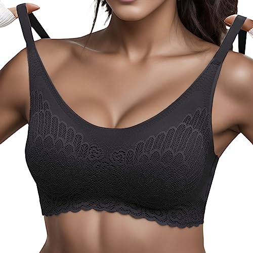 Generisch BH Ohne Bügel Übergröße Bustier - Glatter BH Damen Ohne Bügel Push Up BH Ohne Buegel Seamless Bequem BH Sport BH Für Alltag Yoga Fitness von Generisch