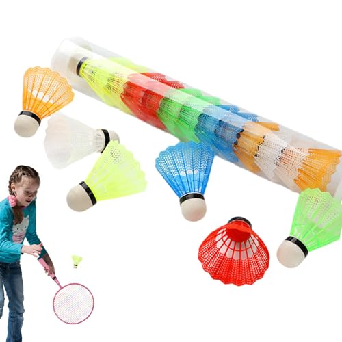 Generisch Badmintonball, Federball-Ball-Set - Buntes Shuttlelock-Set für das Schlagtraining,Trainings-Badmintonbälle, Federbälle-Set für Jugendspieler, Strandschlägerspiele, Spielplatz, Hinterhöfe von Generisch