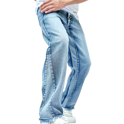 Generisch Baggy Jeans Herren Leicht Stretch Frühling-Herbst Jeanshose Hose Skater Vintage 90S Jeans Pants Straight Männer Lange Baggy-Jeans Cargo Jeans Blau 32 Generisch Baggy Jeans Herren Leicht Stretch Frühling-Herbst Jeanshose Hose Skater Vintage 90S Jeans Pants Straight Männer Lange Baggy-Jeans Cargo Jeans Blau 32 von Generisch