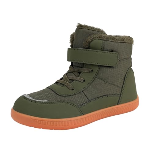 Generisch Barfussschuhe Kinder Winter Wasserdicht, Barfussschuhe Kinder Winter, Winter Kinder Wanderschuhe Leicht rutschfest Winterstiefel von Generisch