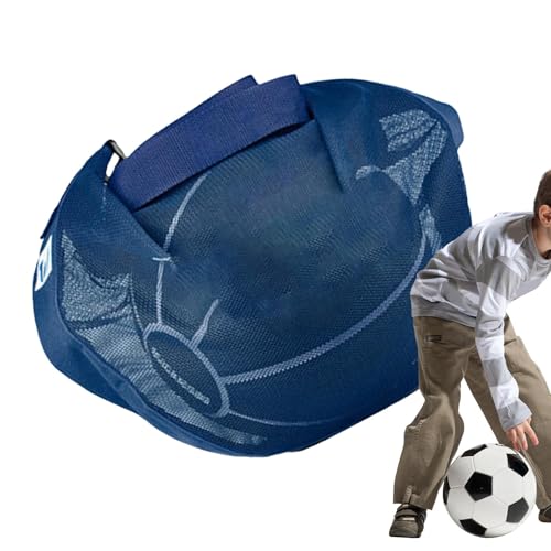 Generisch Basketball-Umhängetasche, Mesh-Ball-Tragetasche, Sportballtasche mit verstellbarem Schultergurt, Basketball-Tragetasche aus Mesh für einzelne Bälle zum Training, Transportieren, Einsteigen von Generisch